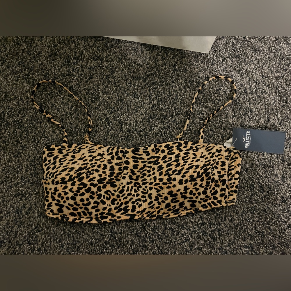 Hollister Cheetah Print Bikini Top